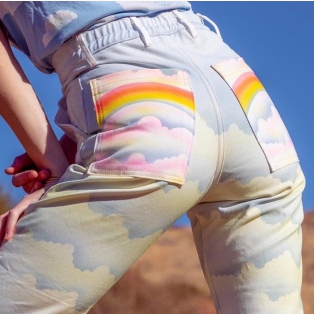 BIG BUD PRESS RAINBOW CLOUD AIRBRUSH WORK PANTS 4X
